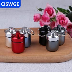 [COD] CISWGE Mini Waterproof Aluminum Alloy Pill Box Case Bottle Holder Container Keychain