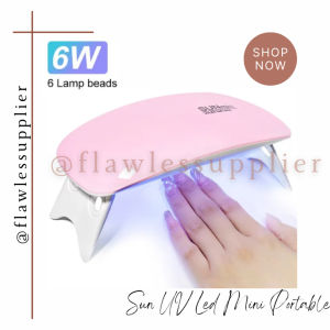 Nail Dryer Mini UV LED 6W Portable Nail Art Dryer Pengering Kutek LED Lampu Pengering Kuku Manicure