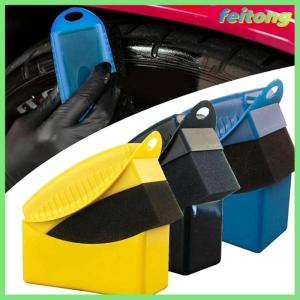 【feitong】🚕🚕【HOT SALE】 Car Wheel Polishing Waxing Sponge Brush With Cover ABS Washing Cleaning Tire Contour Dressing Applicator Pads Detail Accessories