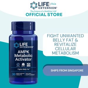 LIFE EXTENSION AMPK Metabolic Activator Reduce Fight Belly Abdominal Fat 30 Vegetarian Tablets