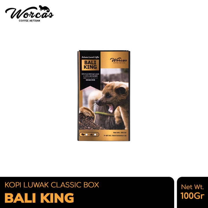 WORCAS Kopi Luwak Liar Bali King 100gr Bubuk - Classic Box