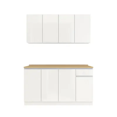 HomeHuk ชุดครัว รุ่นเตตริส ขนาด 160 ซม. - สีขาว