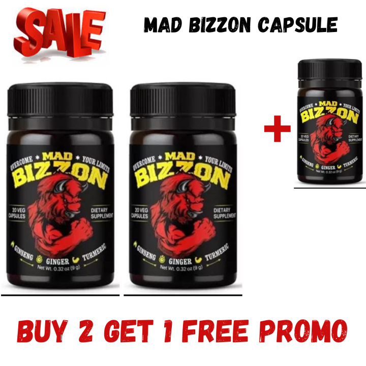 Original Mad Bizzon 20 Capsules For Men's Health Buy 2 Take 1 Free ...