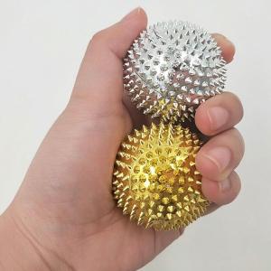 2pcs Big Size Home Office Hand Palm Massager Balls Spike Pulse Acupuncture Therapy Sore Arm Back Leg Calf Foot Sole Acupoint Muscle Pain Relief
