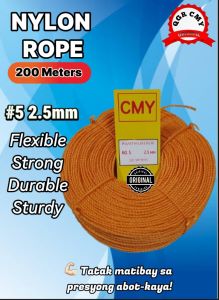 #5 2.5mm CMY YELLOWGREENBLACK POLYETHYLENE ROPE (200 Meters)/NYLON ROPE/LUBID/TALI