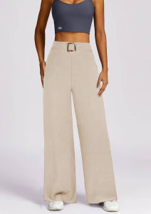 Ginza6 Stretchable New 2025 Mall Quality Formal Event and Casual High waist Wide Leg pants For Women 4303#