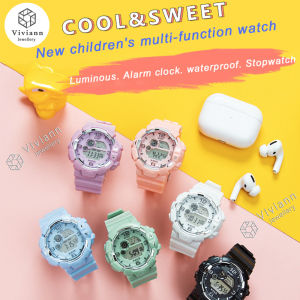 Viviann [Hộp Miễn Phí]đồng Hồ Trẻ Em Báo Động Chống Nước Kỹ Thuật Số Đèn Flash LED Nhiều Màu Đồng Hồ Trẻ Em Sáng Tạo Tuần Lễ Cho Bé Trai Bé Gái Đồng Hồ Kỹ Thuật Số Thời Trang Mới Đồng Hồ Nữ Đồng Hồ Điện Tử Chống Nước Thể Thao