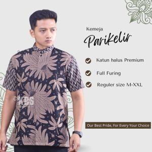 Koko Batik Lengan Pendek Baju Koko Fashion Muslim Pria Dewasa Terbaru Bahan Katun Premium PRKLR