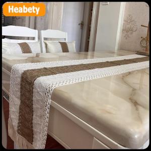 【2-3 days delivery】 Simple And Light Luxury Table Runner Cotton Jute Splicing Bohemian Style Table Runners With Tassels Dining Home Table Decoration