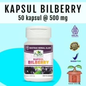 Kapsul Ekstrak Bilberry Mata Rabun Mines Vitamin Minus Katarak Gatal HNI HPAI HPA