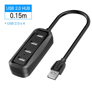 Vention Bộ Chia Cổng USB Bộ Chia Cổng USB 2.0 Nhiều Cổng Bộ Chia Cổng USB Máy Tính 4 Cổng Có Đèn LED Bộ Chuyển Đổi Bộ Chia Cổng USB Cho Máy Tính Xách Tay Máy Tính Máy Tính Bảng Bộ Chia Nhiều Cổng USB 2.0 Bộ Chia Cổng USB Mở Rộng Tốc Độ Cao