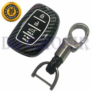 Case Carbon Smartkey Cover Key Kunci Hyundai Creta 4 Tombol
