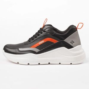 NAZ DEVANO - Sepatu Sneakers Running Pria Kasual Premium Putih Sole Dijahit Sepatu Pria 100% LOKAL