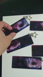 5Pcs/Pack Love and Deepspace Tomorrows Catch-22 Xavier Zayne Rafayel Sylus Caleb Acrylic Eye Keychain Set Light Through Anime Game Collection Gift For Girl Friend