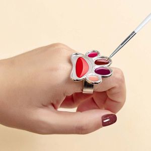 EXCES Stainless Steel Nail Color Tool UV Gel Polish Painting Painted Ring Photograph Tools Nail Display Board Nail Display Ring Tips Nail Art Palette