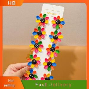 HB 10Pcs Sweet Flower Hairpins Colorful Sunflower Side Bangs Clips Suitable For Daily Use As Hair Accessories Gifts