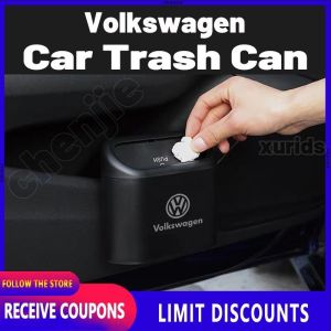chenjie High Quality ABS Multifunctional Portable Car Trash Can / Car Trash Bin / cat litter box / car garbage storage box organizer auto Interior car accessories For Volkswagen Golf Beetle Touareg Jetta Passat Polo Santana Caddy GTI Golf IV Multivan