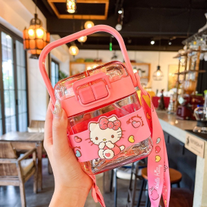 Disney Kids Sports Water Bottle with Straw Tritan Plastic Bottles Leak-Proof 280 ml/ 9.5 oz Frozen Elsa Mickey Mouse Cars