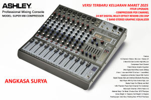 MIXER ASHLEY SUPER M8 COMPRESSOR ORIGINAL /MIXER AUDIO 8 CHANNEL ASHLEY SUPER M8 ADA COMPRESSOR EQUALIZER