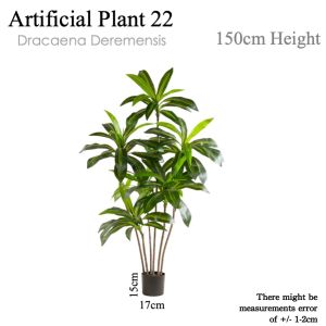 DRACAENA DEREMENSIS Artificial Plant Artificial Flower Faux Greenery Potted Plant Home Decoration Indoor Outdoor Decorative Plants for Living Room Bedroom Office Desk Tabletop Garden Café Event Wedding Artificial Decorative Plant Ornament Accessories