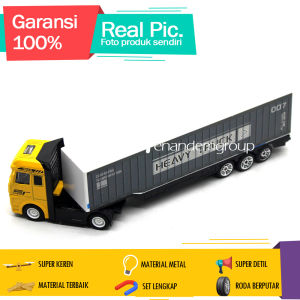 Diecast Miniatur Mainan Mobil Truk Kargo Kontainer Metal Heavy Truck