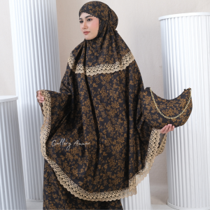 AMMAR - Mukena Dewasa 2in1 Katun Foil Gliter Renda Mewah Kayla Series