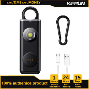 KIPRUN Noise Alarm Keychain 130db Rechargeable Personal Alarm Keychain for Self Protection Safety With Flashlight Hanging Hook for Women Kids Elders