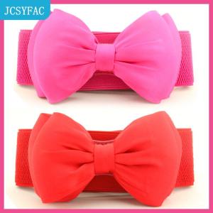 JCSYFAC Phụ nữ mới Bowknot cummerbunds đàn hồi Bow rộng căng bukle Dây thắt lưng vành đai thời trang cô gái ăn mặc Phụ Kiện Thắt lưng Thắt lưng