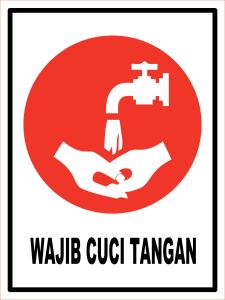 Sticker Stiker Petunjuk Warning Pengumuman ruang uks ruang kantor ruang laboratorium wajib cuci tangan kk41
