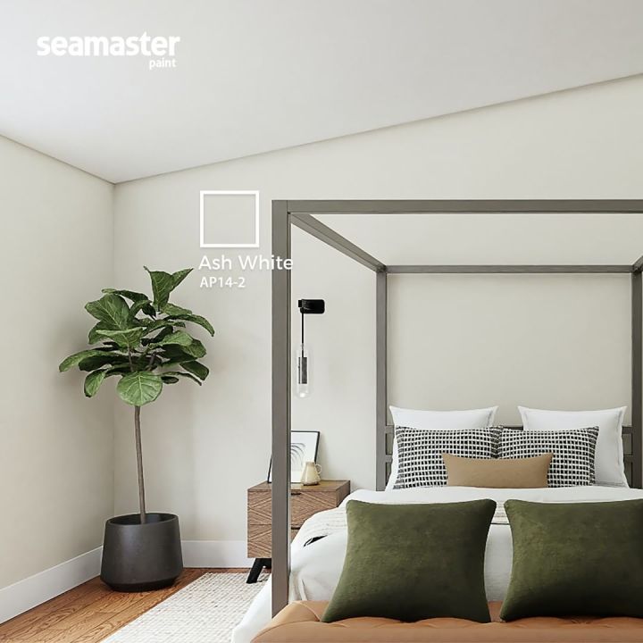 Seamaster Paint | Interior & Exterior Paint | Ash White AP14-2| 1L 5L | Silk Pro | Weather Pro