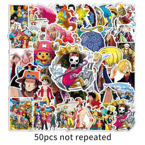 50Pcs ONE PIECE Vinyl Stickers Cool Decorative Guitar Reward Small Gifts