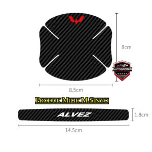 Wuling Sticker Pelindung Outer Pintu Mobil Wulling Airev Binguoev Alvez Almaz Cortez Formo Confero 8pcs / sepaket