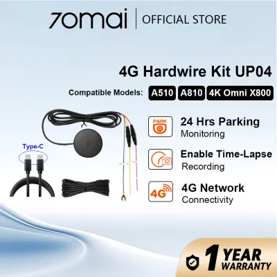 70mai 4G Hardwire Kit Type-C (UP04) For 70mai A810 A510 4K Omni X800 Dashcam