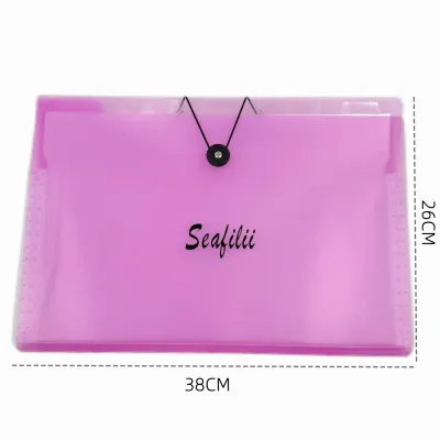 Expanding File Folder Long/A4 Folder Organizer 8 Pockets Clipboard With Cover 32.6x24.3cm