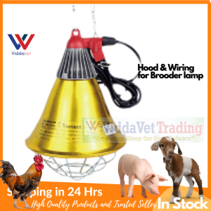 Viddavet Hood and Wiring with Switch and control for light/Hood 250w  brooding lamp for piglets brooder lamp for piglet brooder lamp for piglets set brooder lamp lamp brooder for Heating lamp for cats heating lamp for candles heating lamp for chicken