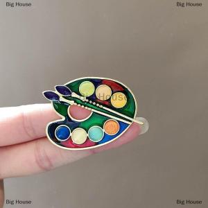 [COD] Big House Fashion Palette Brooches For Women Clothing Coat Jewelry Accessries Gifts