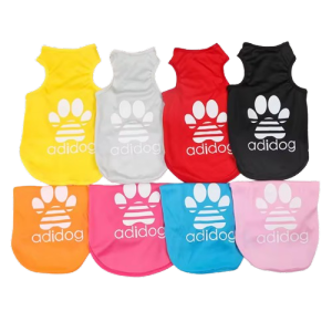 Lovinland Pet Dog Vest T-shirt Vest Pullover Clothes Cotton Small Dog French Bulldog Shih Tzu Shirt Letter Printing Cat Coat Adidog Pet Clothes