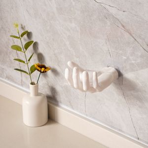 SKJK STUDIO Dễ dàng cài đặt Giá đỡ lưu trữ gắn tường Liền mạch Chắc chắn Móc không cần khoan Hữu ích Sáng tạo Móc hình bàn tay Trang chủ