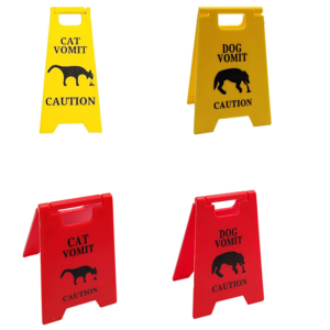 Cats And Dog Vomit Warning Sign Dogs Vomit Sign Funny Gag Gift For Pet Lover Indoor and Outdoor Decoration Funny Gift