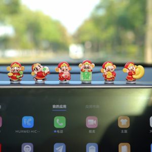 6pcs Aksesoris Mobil Estetik Dekorasi Ornamen Rejeki Ornamen Feng Shui Untuk Dashboard & Konsol Mobil
