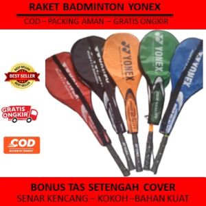 TERLARISS !!! Raket yonex Badminton Bulutangkis YONEX BONUS TAS Setengah cover / Raket Lining Berkualitas / Raket cocok untuk dewasa remaja dan raket anak