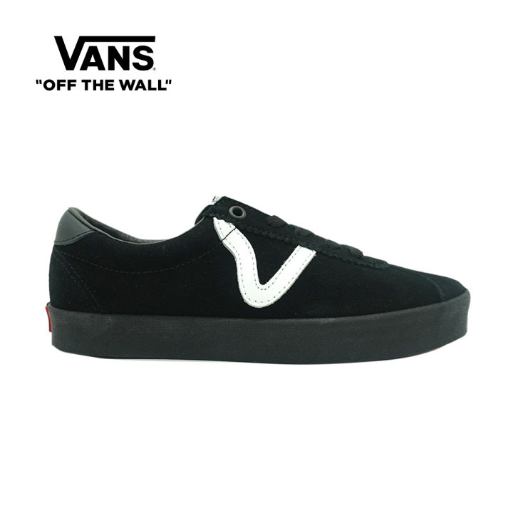 Vans Sport Low Black Black For Unisex Suede Canvas Sneakers