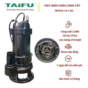Máy bơm chìm nước thải cắt rác 1.5Kw (2HP) Thân gang Taifu WQD15-14-1.5QGTT - Máy bơm tõm thả chìm