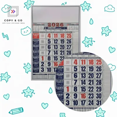Kalender 2026 Kalender Tahun Baru Kalender Gantung/ Dinding Murah