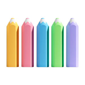 5PCS Novelty Hexagonal Grip Erasers Colorful Pencil Shape Erasers Easy Erasing for Kid Student Daily Writing Drawing