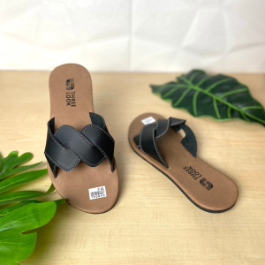 THREELOOK Official - Sandal Kulit Wanita Flat Non Slip - Erika