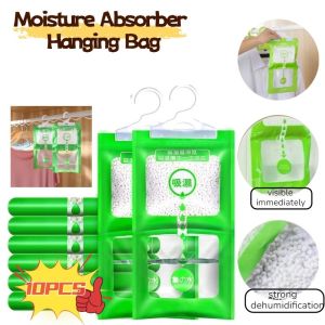 Life Store 10pcs Desiccant Hanging Dehumidifier Bags Rain Drying Bag Wardrobe Hanging Hygroscopic Desiccant