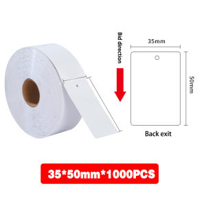 35*50mm / 40*100mm Label Baju Hang Tag Putih Label Karton Blank Kertas Perunggu 1000PCS