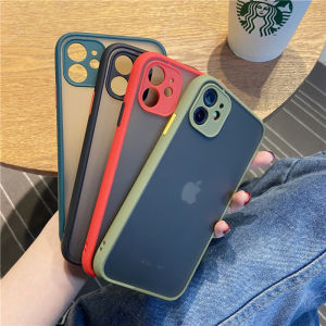 Hontinga Casing For Apple iphone 11 11 Pro 11 Pro Max 12 12 Mini 12 Pro 12 Pro Max Case Luxury Protective Hard Cases Clear Hybrid Simple Matte Bumper Case Phone Case Back Cover Armor Cover Transparent Shockproof casing Case Softcase