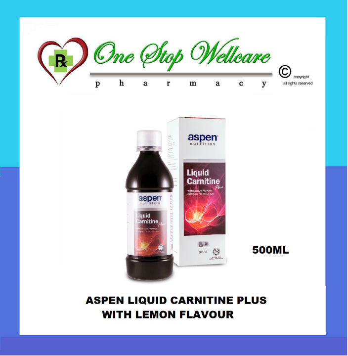 aspen l carnitine ASPEN NUTRITION LIQUID CARNITINE PLUS 500ML (LEMON FLAVOUR) L-Carnitine Fat  Metabolism Boost Energy Production Liquid Supplement Essential Amino Acids  Carnitine Supplement - Lazada